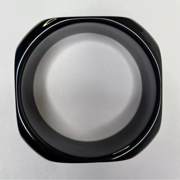PONO by Joan Goodman Italian Lucite Black Square Bangle Bracelet Cuff - Picture 5 of 8